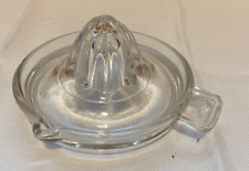 Vintage, Dominion, Small Clear Glass Juicer/Reamer, Flat Thumb Rest, 5.5