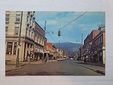 Covington VA Virginia Downtown Business Section Main Street View Chrome Postcard picture