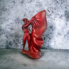 Atlantic Mold Mcm Vintage Matador Statue Red 11 Inch Bull Fighter picture