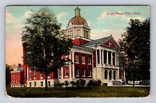 Flint MI-Michigan, Courthouse, Antique, Vintage Souvenir Postcard picture