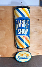 Vintage Reproduction Tin  Barber Shop Pole Sign 3D picture