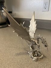 RAWCLIFFE PEWTER DRAGON 7” Tall Vintage 1993 FEEDING TIME picture