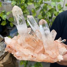 1320G Large Natural White Clear Quartz Crystal Cluster Raw Healing Specimen picture