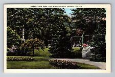 Peoria IL-Illinois, Grand View Park and Playground, Antique Vintage Postcard picture