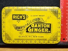 Vintage Rich's Canton Ginger Tin Can, New York Great Color Shape  picture