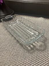 Ribbed Pressed Glass Relish Tray with Scalloped Handles - Anchor Hocking picture