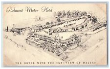 1949 Aerial View Belmont Motor Hotel Dallas Texas TX Vintage Antique Postcard picture