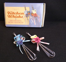 Vintage Mini Kitchen Utensils Refrigerator Magnets Whisks Country Farmhouse  picture