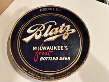 1950's Blatz Beer Metal Tray Milwaukee's First Bottled Beer picture
