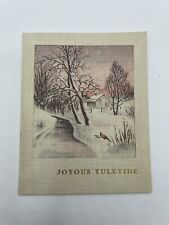Joyous Yuletide Vintage Christmas Greeting Card A9 picture