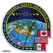 The Great North American Eclipse 2024-ORIGINAL -AB Emblem Tim Gagnon-SPACE PATCH picture