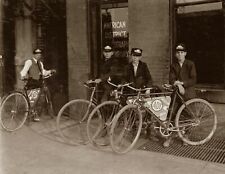 1908 ADT Bike Messengers Indianapolis IN Old Vintage Photo 8.5
