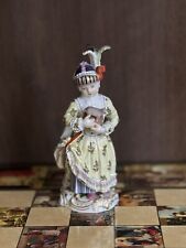 Meissen Germany Miniature Porcelain Figurine Girl with Toy 19TH CT picture