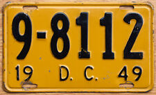1949 Washington DC, District of Columbia License Plate picture