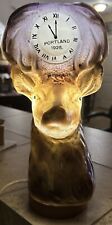Antique 1925 Tiffin Glass Elk Head Lamp BPOE 11 O'Clock Toast Portland VHTF picture