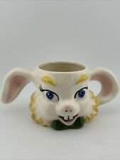 Vintage Hand Painted Ceramic Bunny Character Mug picture