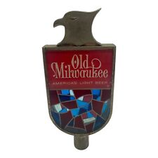 VTG 1963 Old Milwaukee America's Light Beer Tap Handle Stained Glass Look Eagle picture