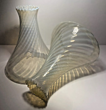 ANTIQUE ANGLE LAMP OPALESCENT SWIRL  5 3/8