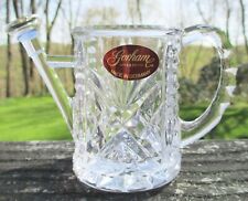 Gorham Crystal Watering Can Toothpick Holder or Small Flower Vase with label picture