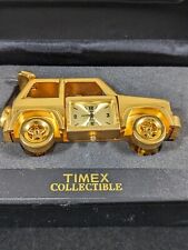 Timex Collectible Jeep Brass Tabletop Clock New In Box picture