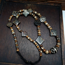 Antique South Asian Burmese Pumtek Pyu Beads Long Necklace picture