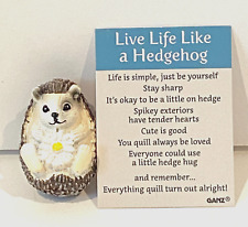 Ganz Mini Hedgehog Figurine w/Daisy Flower 