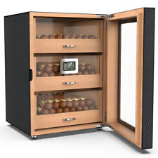 150 Count Cigar Humidor Cabinet Large Storage Cigar Box Countertop Display Cedar picture
