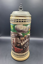 1997 Anheuser Busch Early Transportation Series Train Lidded Stein #387 picture