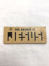 The Answer Vintage Refrigerator Magnet picture