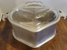 Vtg Guardian Service Cookware Heart  Triangle Shape Casserole Pot w/Glass Lid picture