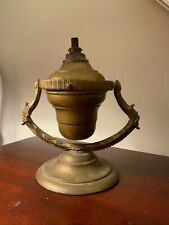 Antique  Oil Lamp Base Restoration Patina 7.5 “ Tall Ships Oil Lamp picture