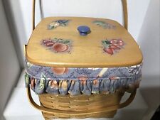 Retired Bonnie Longaberger 1998 Grandma  Large Two Pie Basket Hand painted Lid picture