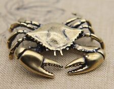 Brass Crab Animal Statue Small Sculpture Tabletop Figurine Home Decor Gifts picture
