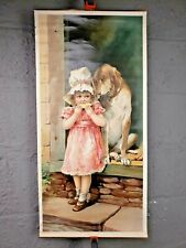 Antique 1896 B.T. Babbitt's Best Soap Advertising Poster Gitl with Dog picture