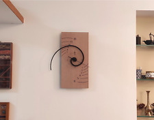 Unique Spiral Wall Clock,Alpha,Oak Finish,Mathematical, Artistic Design,Man Gift picture