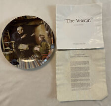 Knowles Norman Rockwell Collectors Plate  The Veteran Vintage RARE 1988 with COA picture
