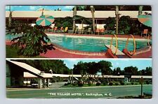 Rockingham NC-North Carolina, Village Motel, Advertising, Vintage Postcard picture