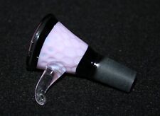 14mm PINK AND BLACK 3D Thick Glass SLIDE Tobacco Glass Slide Bowl picture