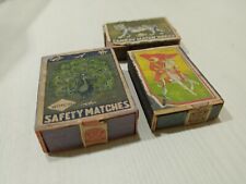 OLD MATCHBOX match box sticks INDIA VINTAGE RARE 3pcs Sealed unopened amazing  picture