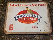 Duquesne Beer Sign- Double Sided Rare Vintage Price Sign  picture