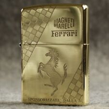 Zippo lighter 204B Brass/ Scuderia Ferrari 3 Sides Carve Free 3 Gifts New in Box picture