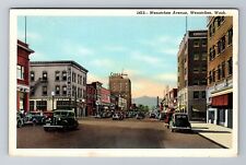 Wenatchee WA-Washington, Wenatchee Avenue, Advertising Vintage c1944 Postcard picture