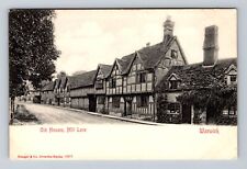 Warwick England, Old Houses - Mill Lane, Antique Souvenir Vintage c1910 Postcard picture
