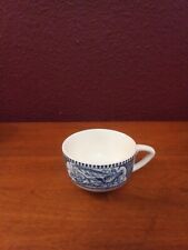 Vintage Currier and Ives Flat Cup Horses and Buggy with Lady Design picture