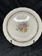 1913 Furnivale Somertset Antique 7 1/2 Bowl.  Inner Blue Band With Flowers. picture