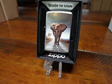 ELEPHANT BRUSH CHROME ZIPPO LIGHTER MINT IN BOX picture