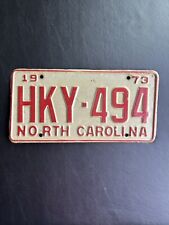 1973 North Carolina License Plate HKY - 494 picture