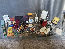 HUGE VINTAGE Junk Drawer Lot Of Over 50 Items. Spoons pens glasses keychains Etc picture