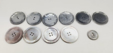Vintage lot of 11 Pearl Shell Buttons 1 3/8