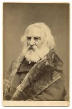 FINE Cabinet Card Photo of HENRY WADSWORTH LONGFELLOW Boston c1880 picture